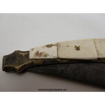 Antique Bone and bronze knife