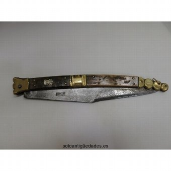 Antique Knife with monk representing