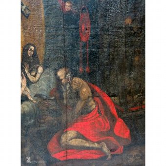 Antique Painting "St. Jerome"
