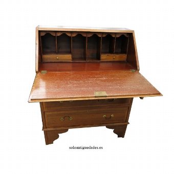 Antique Cosy decorated mahogany desk inlaid