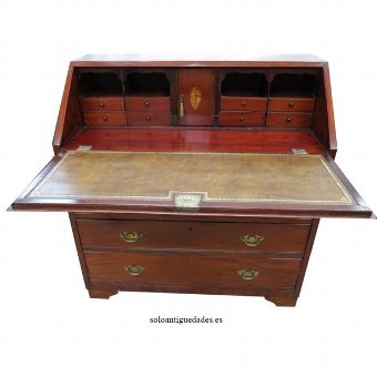 Antique Old English mahogany bureau