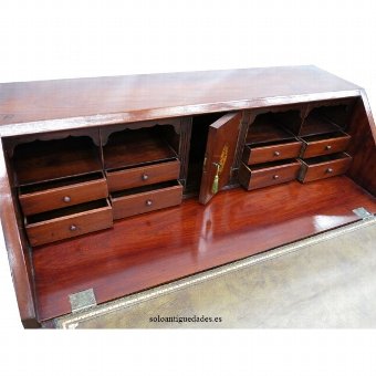 Antique Old English mahogany bureau