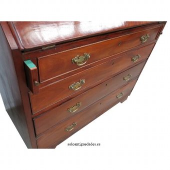 Antique Old English mahogany bureau