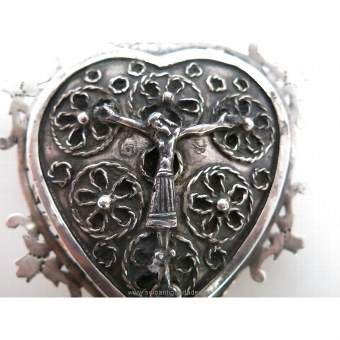 Antique Silver locket heart shaped
