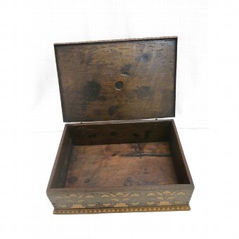 Antique Inlaid walnut box