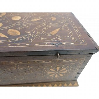Antique Inlaid walnut box