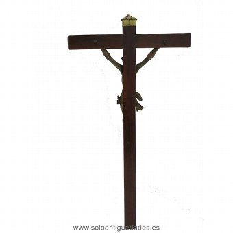 Antique Wooden crucifix with lipsanotecas