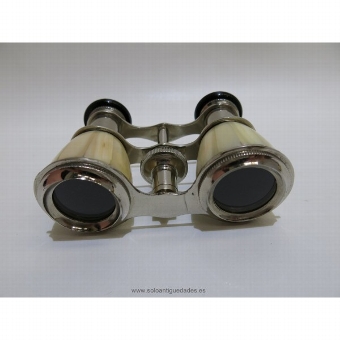 Antique Binoculars Binoculars or metal and mother of pearl