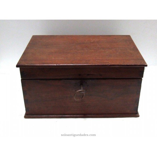 Antique Wooden collection box with original key