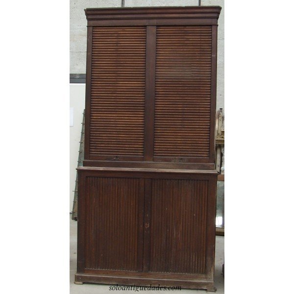Wooden cupboard with blind enclosure