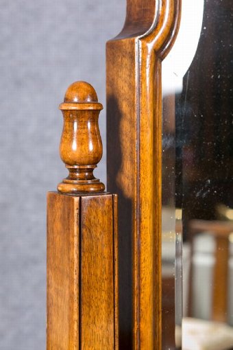 Antique Waring & Gillows Walnut Cheval Mirror