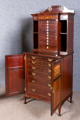 Antique Superb Shapland and Petter Collectors Cabinet
