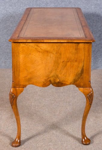 Antique Queen Anne Style Walnut Writing Table
