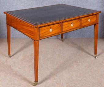 George III Mahogany Partners Writing Table Desk