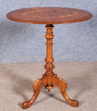 Antique Victorian Inlaid Occasional Table