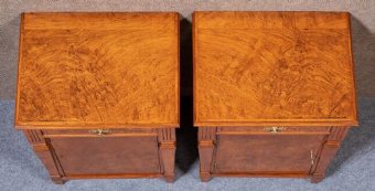 Antique Pair of Pollard Oak Bedside Cabinets