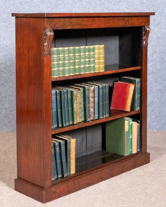 Antique Rosewood Open Bookcase