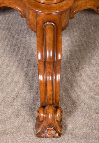 Antique Victorian Burr Walnut Dining Centre Table