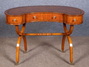 Edwardian Satinwood Writing Table Desk