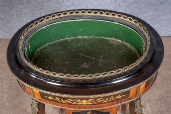 Antique French Marquetry Planter Jardiniere
