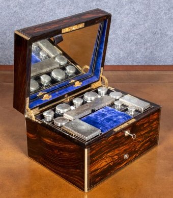 Antique Superb Ladies Jewellery Vanity Box