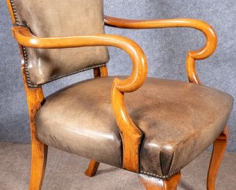 Antique George I Style Leather Desk Chair