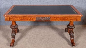 Fine Burr Walnut Writing Table