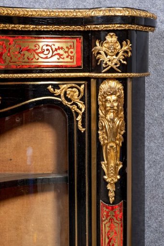 Antique Fine 19th.Century Boulle Credenza Side Cabinet
