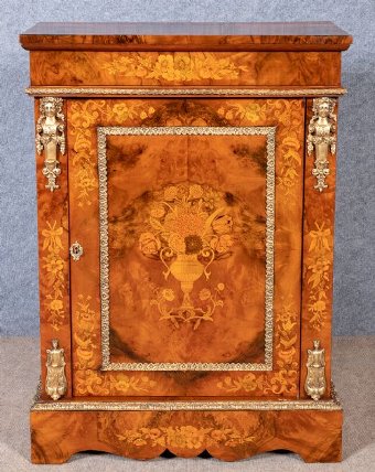 Fine Victorian Marquetry Inlaid Cabinet
