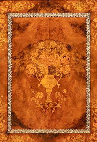 Antique Fine Victorian Marquetry Inlaid Cabinet