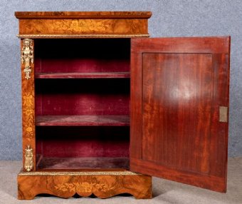 Antique Fine Victorian Marquetry Inlaid Cabinet