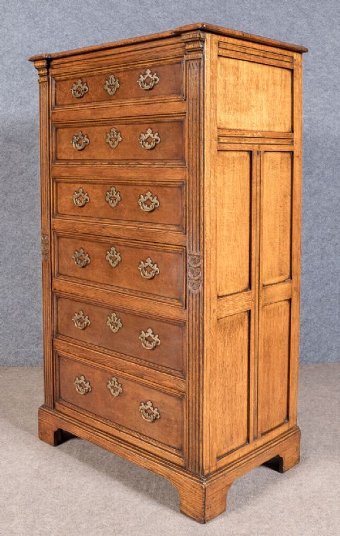 Antique Jacobean Style Solid Oak Chest of Drawers