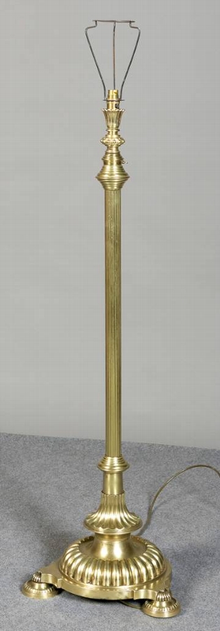 Brass standard lamp