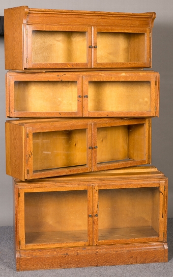 Antique Oak 8 door Stacking Bookcase