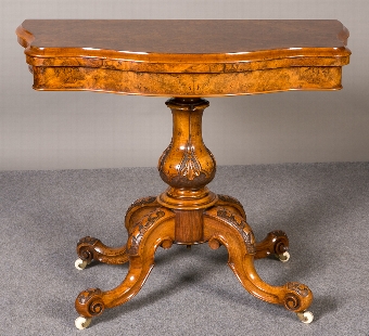 Victorian Walnut Card / Side Table
