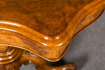 Antique Victorian Walnut Card / Side Table
