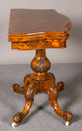 Antique Victorian Walnut Card / Side Table