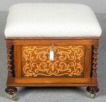 Stunning Victorian Canterbury Stool from Druce & Co.