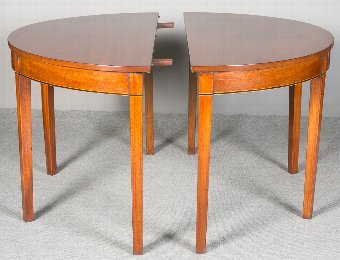 Antique Pair of Georgian Demi lune Console Tables/Dining Table