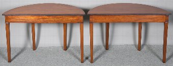 Antique Pair George III Mahogany Console Tables