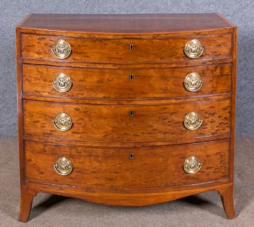 Antique George III Bow Fronted Chest of Drawers
