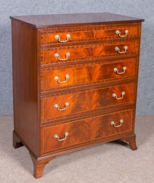 Antique Edwardian Inlaid Chest of Drawers