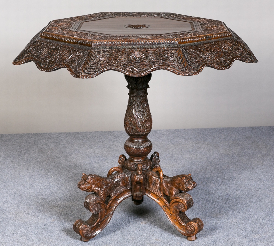 Antique Indian Rosewood Centre/Occasional Table