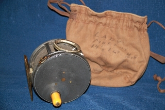 Rare wide drum Hardy Perfect fishing Reel, with provenance.