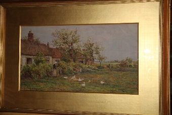 Antique James Aumonier R.A. Painting.
