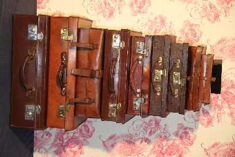 leather suitcases and boxes