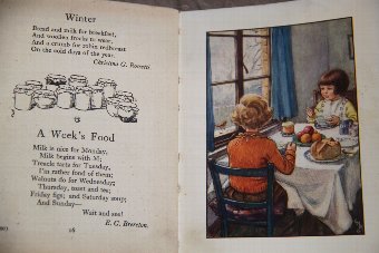 Antique A little book of Rhymes Old & New. Children`s book, fairy`s, fairies, 