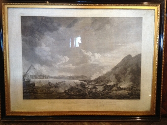 Gibraltar engraving. 1784.