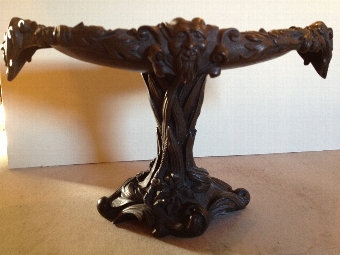 ARTS & CRAFTS BRONZE BOWL ON STAND