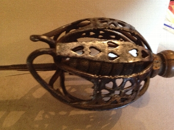 18thc Scottish basket hilt sword 